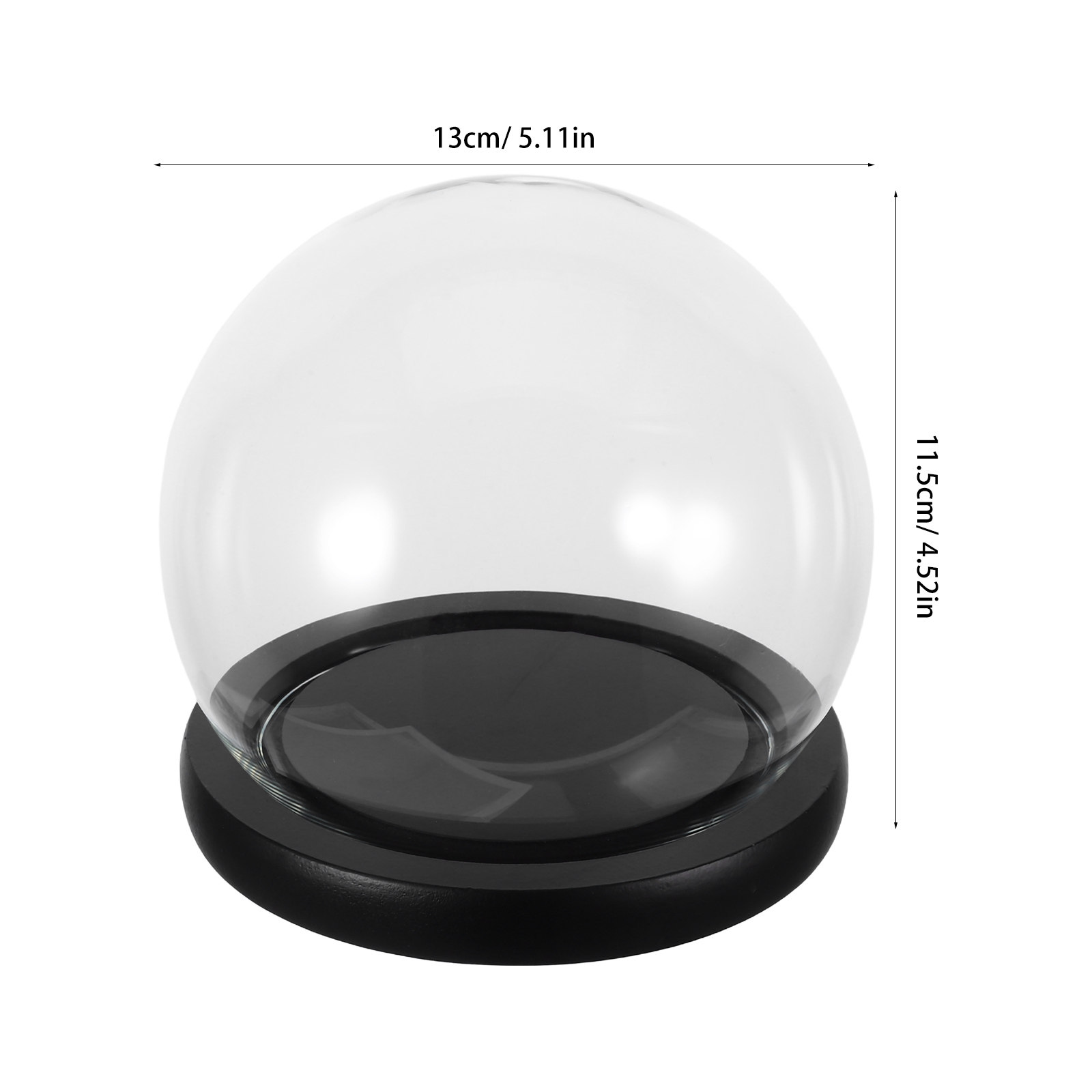 Glass Bell Jar Display Dome wi - Plastic Dome Clear recension och pris