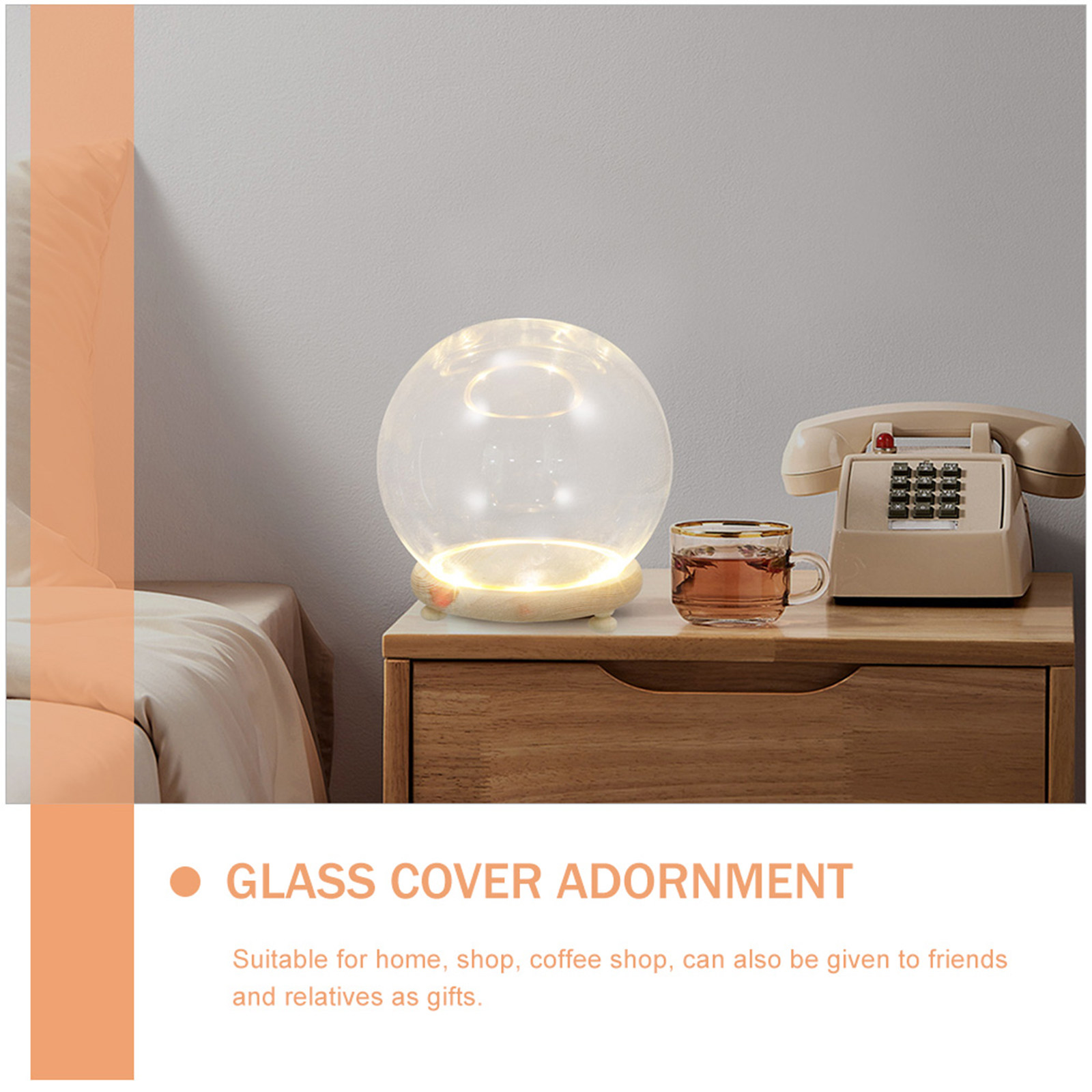 Preserved Flower Glass Dome Cl - Plastic Dome Clear recension och pris