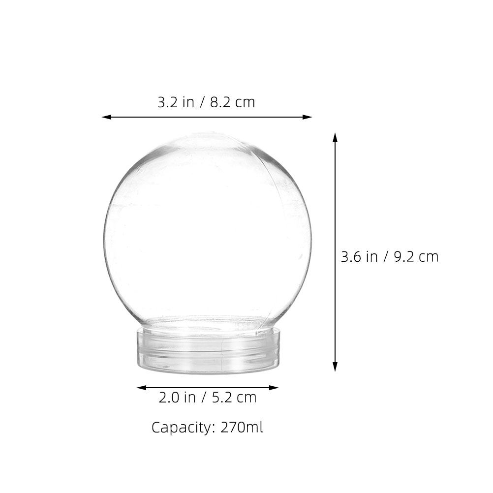 6Pcs Empty Clear Snow Globe Co - Plastic Dome Clear recension och pris