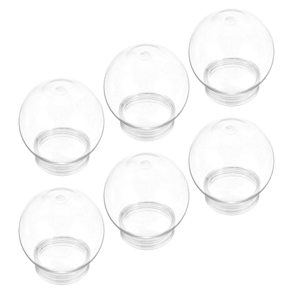 6Pcs Empty Clear Snow Globe Co - Plastic Dome Clear recension och pris