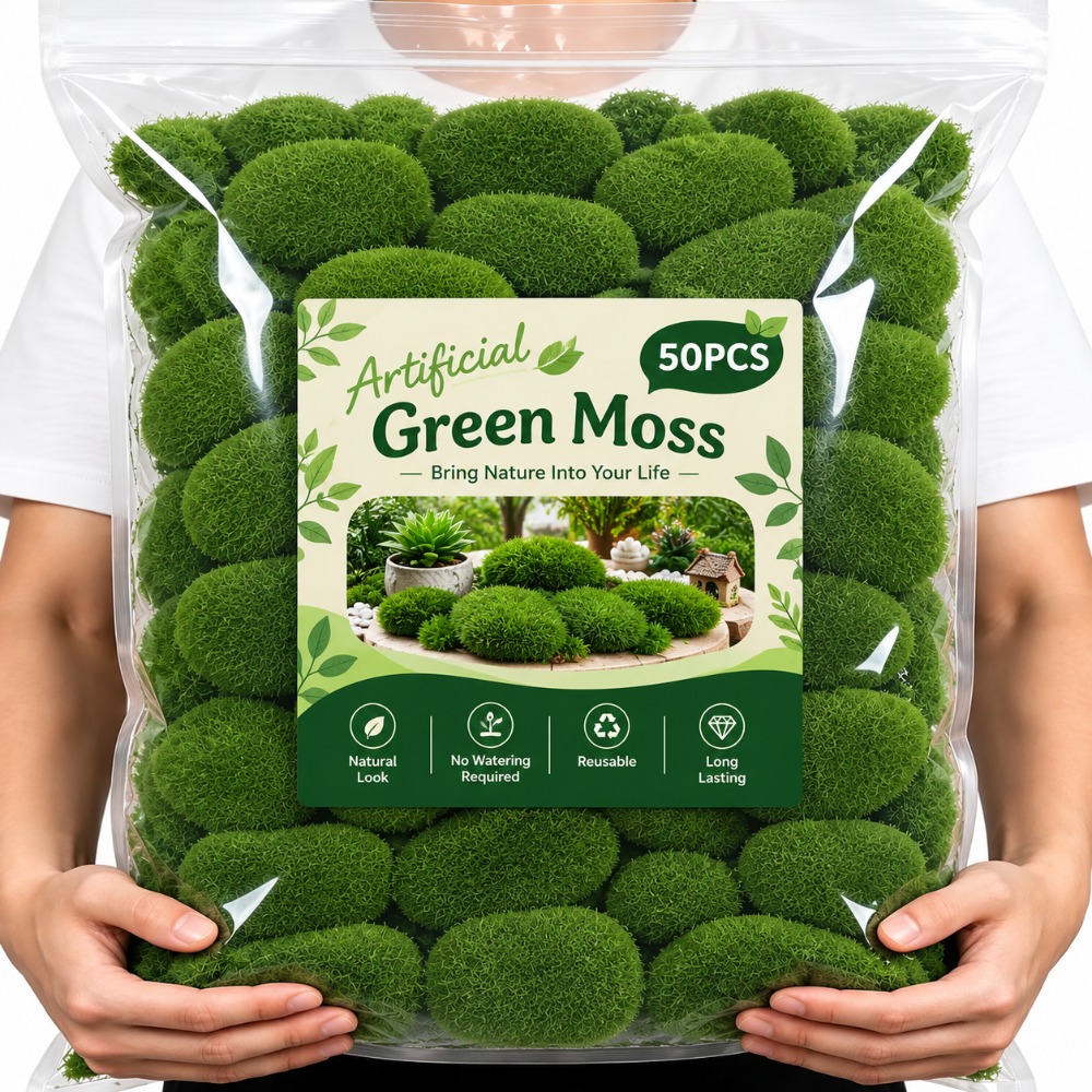50/5PCS Artificial Moss Rock B - Sphagnum Moss Dry recension och pris