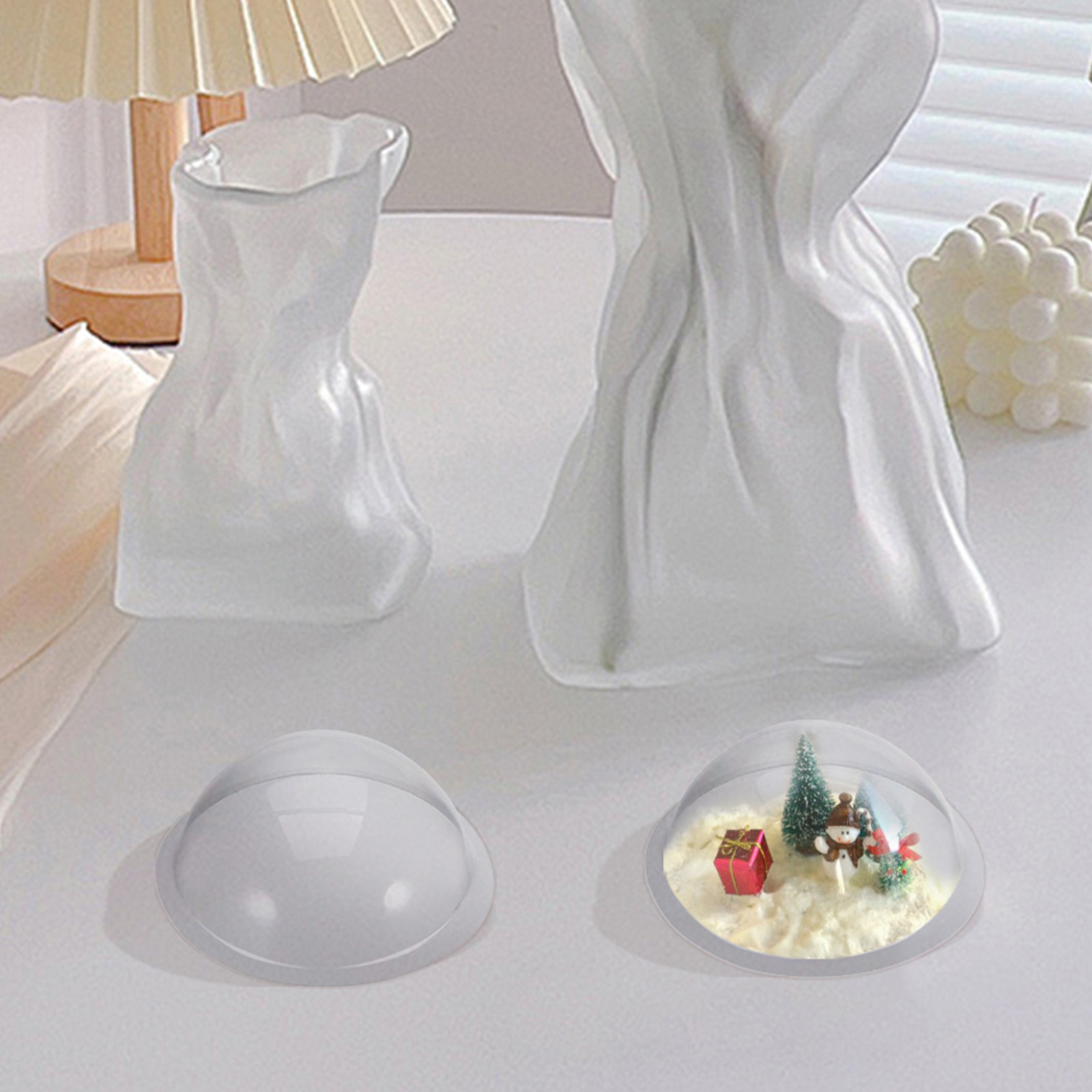 12Pcs Sturdy Clear Plastic Hem - Plastic Dome Clear recension och pris