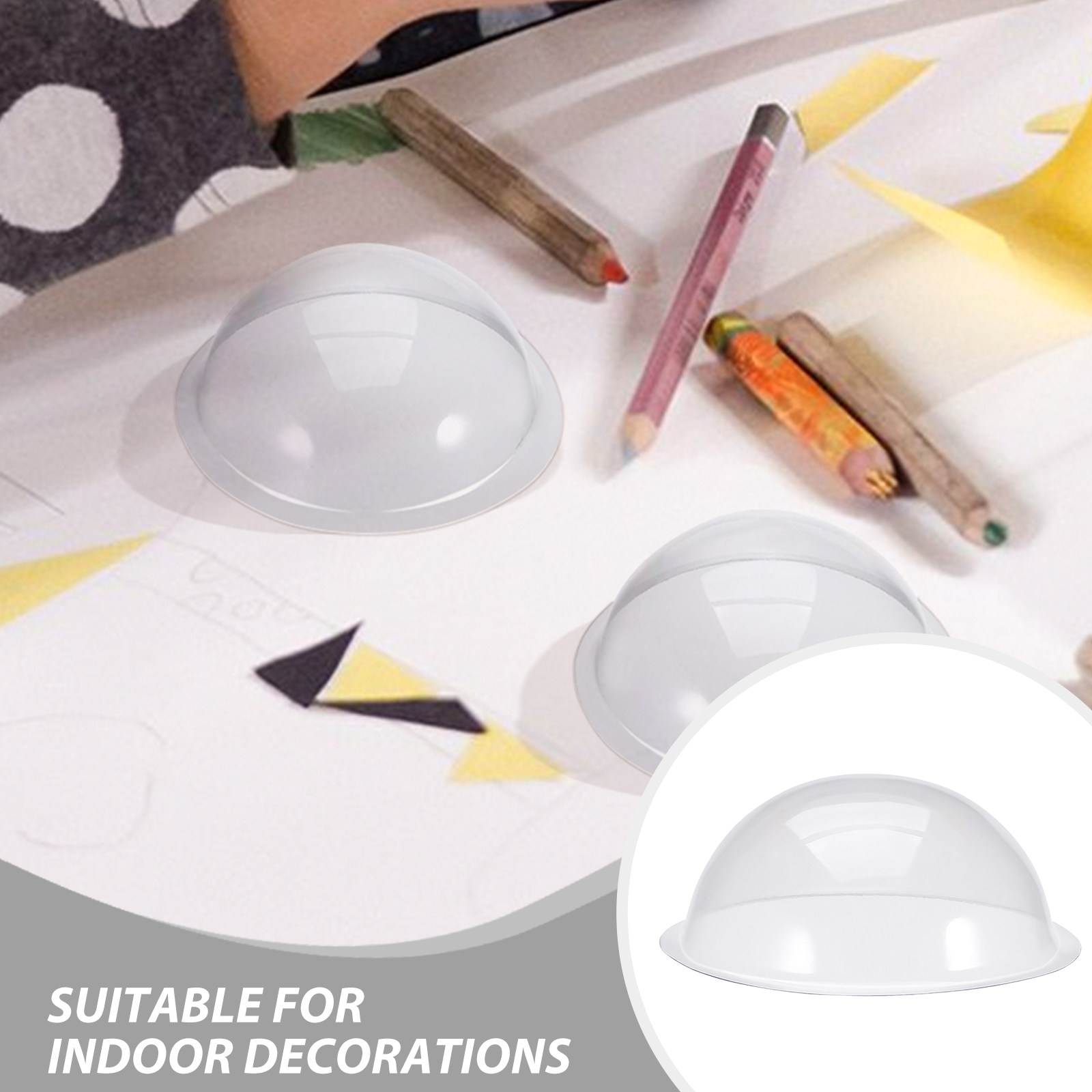 12Pcs Sturdy Clear Plastic Hem - Plastic Dome Clear recension och pris