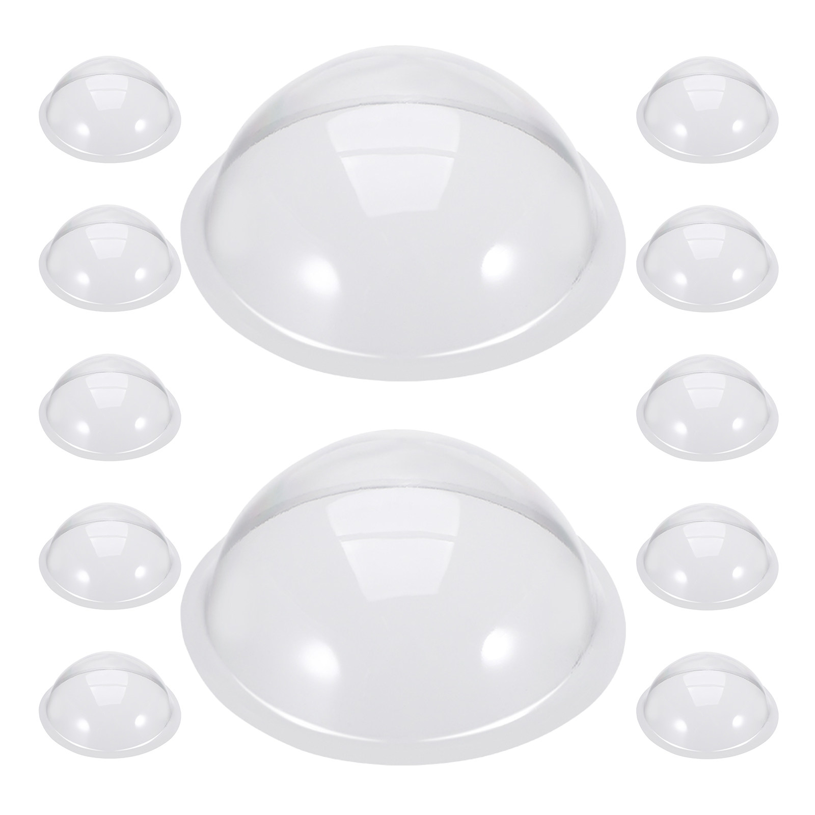 12Pcs Sturdy Clear Plastic Hem - Plastic Dome Clear recension och pris