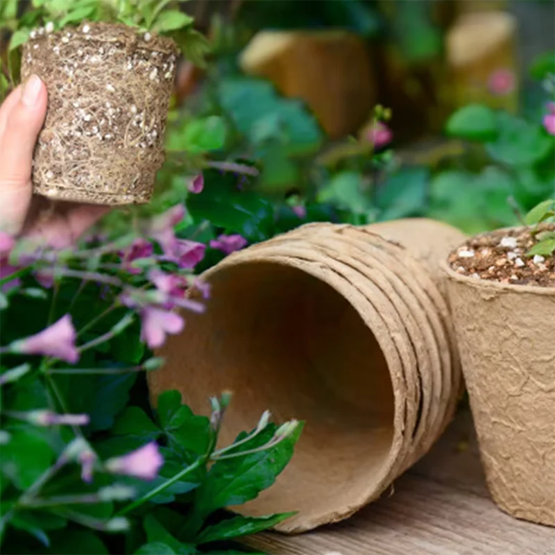 50 Pcs  Garden Round Peat Pots - Peat Pellet Tray recension och pris